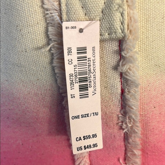 Victoria's Secret Pink and Cream Gradient Tote - Picture 3 of 8